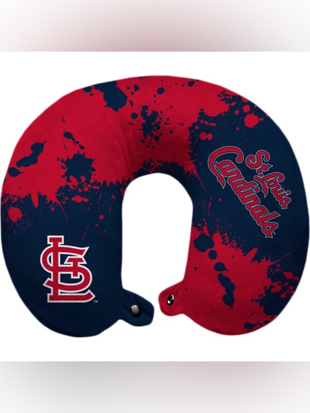 St. Louis Cardinals Paint Splatter Polyester Travel Pillow